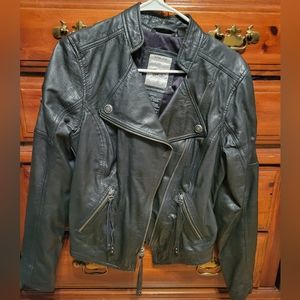 100% Genuine Goat Skin Leather Harley Davidson Women's jacket small